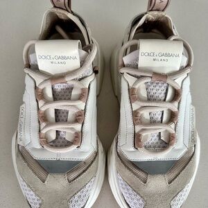 Dolce & Gabbana Women's Cream and Gray Sneakers